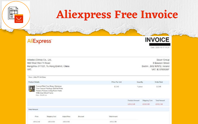 Aliexpress Free invoice - AliInvoice™️ chrome谷歌浏览器插件_扩展第2张截图