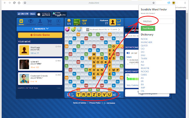 Scrabble Word Finder chrome谷歌浏览器插件_扩展第1张截图