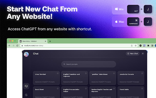 UniJump - Shortcut for ChatGPT chrome谷歌浏览器插件_扩展第3张截图