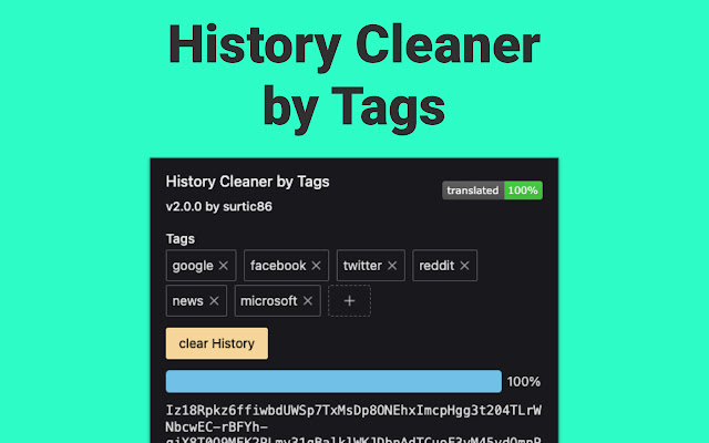 History Cleaner by Tags chrome谷歌浏览器插件_扩展第1张截图