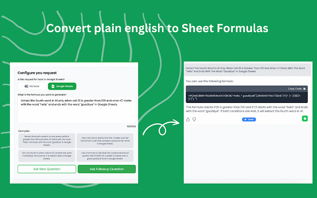 Spreadsheet Formula Generator & Formula Bot chrome谷歌浏览器插件_扩展第2张截图