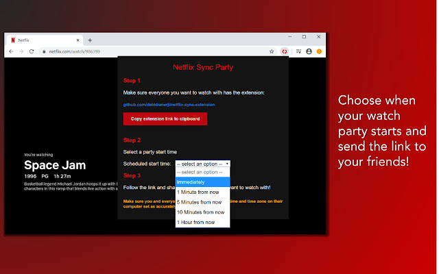 Netflix Sync Party chrome谷歌浏览器插件_扩展第2张截图