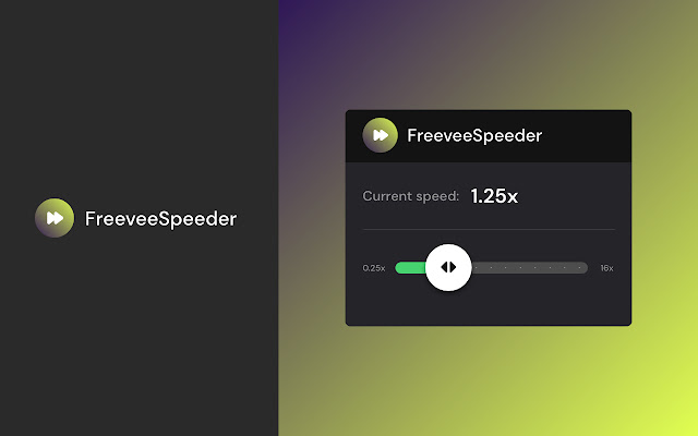 FreeVee Speeder: adjust playback speed chrome谷歌浏览器插件_扩展第1张截图