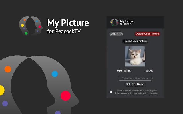 PeacockTV MyPicture: custom profile picture chrome谷歌浏览器插件_扩展第2张截图