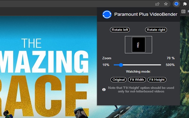 Paramount+ Video Bender: rotate & zoom video chrome谷歌浏览器插件_扩展第1张截图