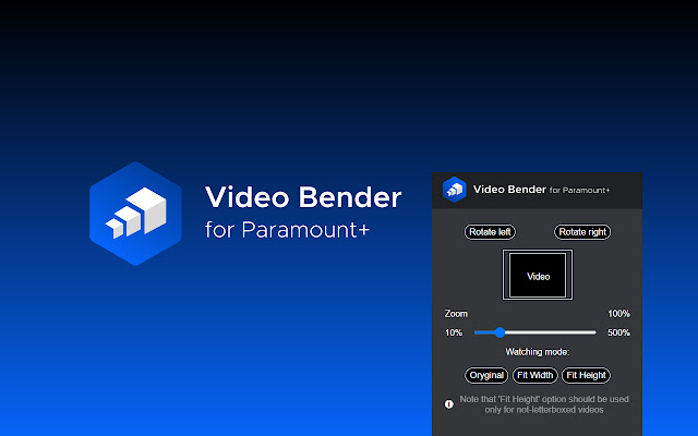 Paramount+ Video Bender: rotate & zoom video chrome谷歌浏览器插件_扩展第2张截图