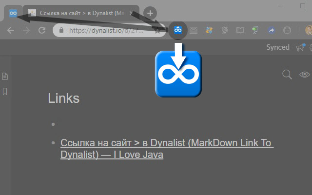 MarkDown Link To Dynalist chrome谷歌浏览器插件_扩展第1张截图