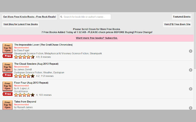 Free Kindle Fantasy Books chrome谷歌浏览器插件_扩展第1张截图