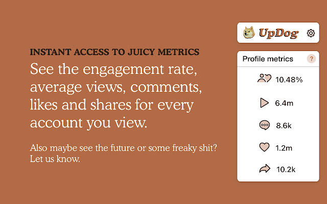 UpDog TikTok & Instagram Engagement Analytics chrome谷歌浏览器插件_扩展第2张截图