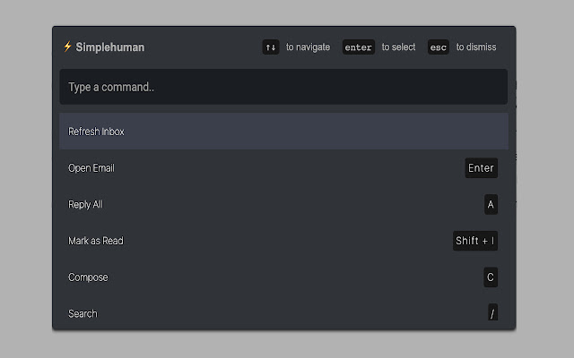 Simplehuman - easy shortcuts for Gmail chrome谷歌浏览器插件_扩展第1张截图