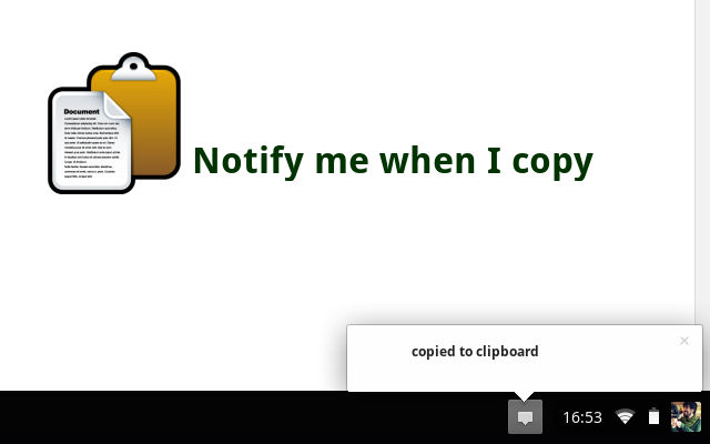 Notify me when I copy chrome谷歌浏览器插件_扩展第1张截图