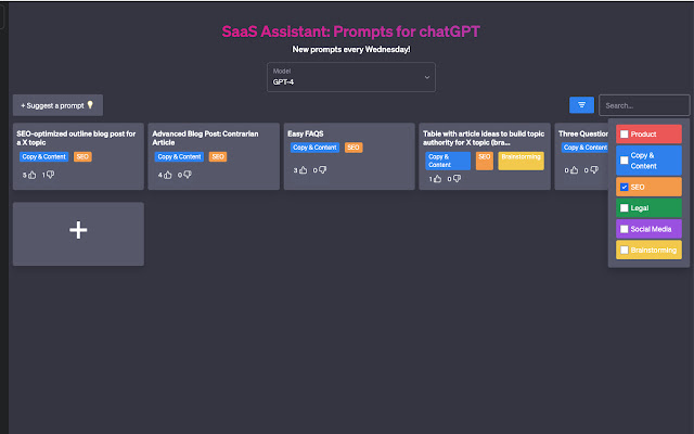 SaaS Assistant for ChatGPT chrome谷歌浏览器插件_扩展第2张截图