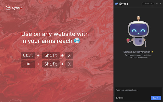 Syncia - Power of ChatGPT on any website chrome谷歌浏览器插件_扩展第1张截图