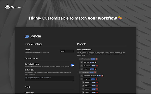 Syncia - Power of ChatGPT on any website chrome谷歌浏览器插件_扩展第3张截图