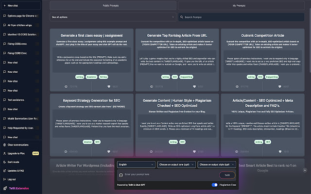Tellit - Supercharged ChatGPT Tools chrome谷歌浏览器插件_扩展第1张截图