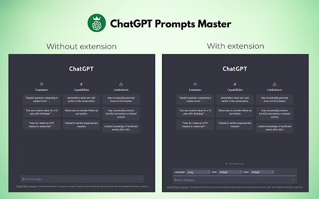 ChatGPT Prompts Master chrome谷歌浏览器插件_扩展第1张截图