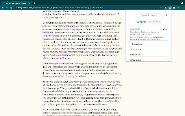 Wordentifier: Improve Your Vocabulary chrome谷歌浏览器插件_扩展第1张截图