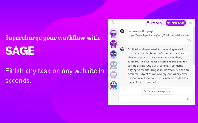 Sage：所有网站的 Bard PaLM 2 & ChatGPT 助手 chrome谷歌浏览器插件_扩展第2张截图