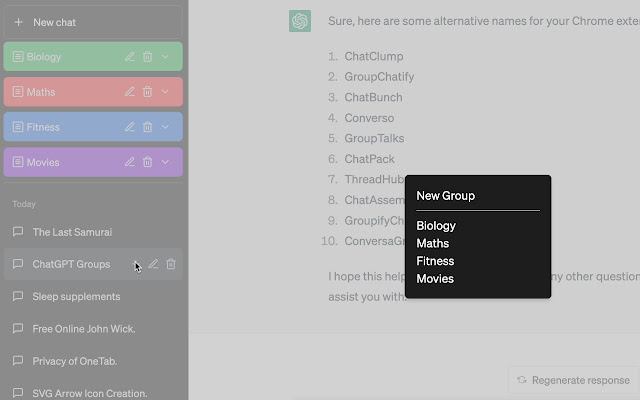 ChatGPT Chat Organizer - Folders chrome谷歌浏览器插件_扩展第2张截图