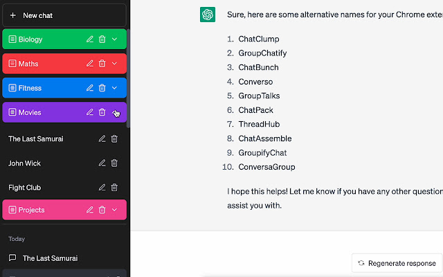 ChatGPT Chat Organizer - Folders chrome谷歌浏览器插件_扩展第4张截图