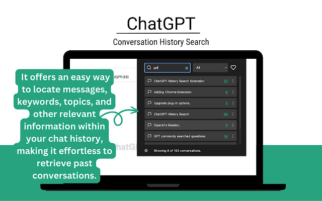 ChatGPT Conversation History Search chrome谷歌浏览器插件_扩展第2张截图