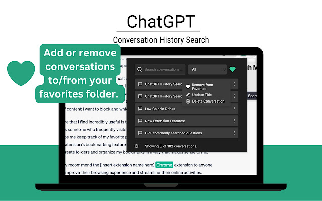 ChatGPT Conversation History Search chrome谷歌浏览器插件_扩展第4张截图
