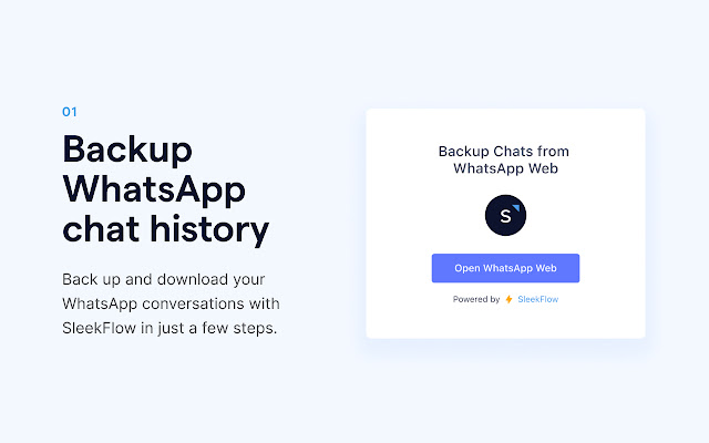 Back up WhatsApp chat chrome谷歌浏览器插件_扩展第1张截图