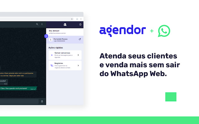 CRM de vendas para Whatsapp Web - via Agendor chrome谷歌浏览器插件_扩展第1张截图