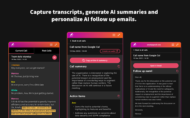 Briefly: AI meeting summary & email follow up chrome谷歌浏览器插件_扩展第1张截图