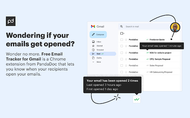 Free Email Tracker for Gmail by PandaDoc chrome谷歌浏览器插件_扩展第1张截图