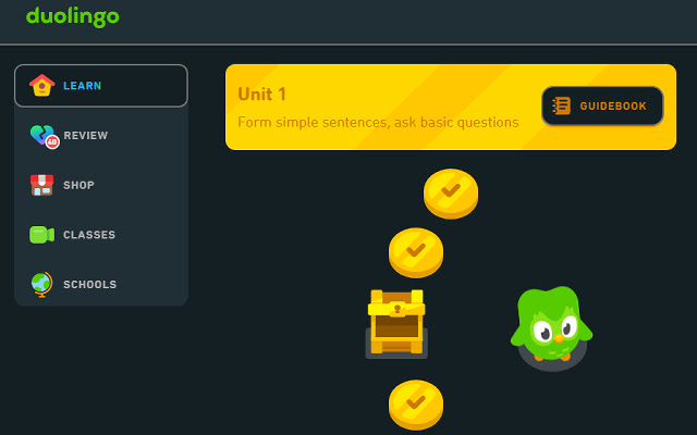 Duolingo Dark Mode chrome谷歌浏览器插件_扩展第1张截图