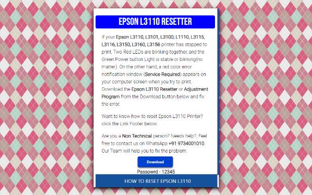 ▷ EPSON L3110 L3115 L3116 RESETTER 100% FREE chrome谷歌浏览器插件_扩展第2张截图