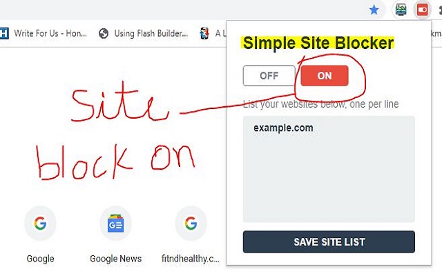 Simple Site Blocker chrome谷歌浏览器插件_扩展第2张截图