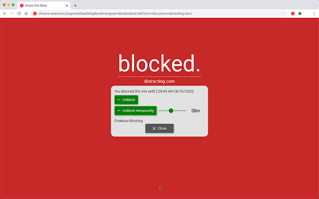 Simple Site Blocker chrome谷歌浏览器插件_扩展第2张截图