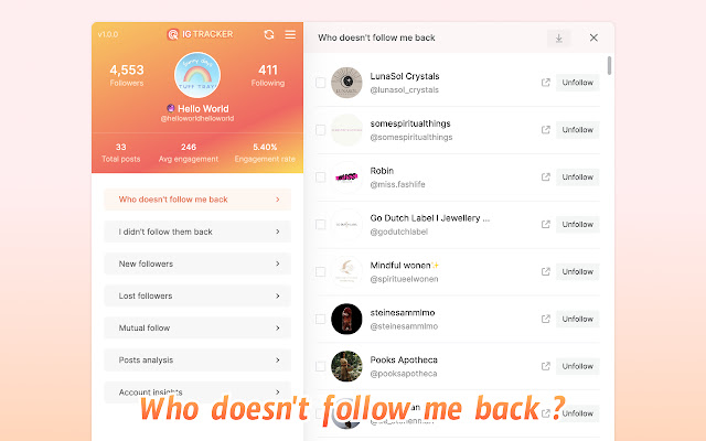 IG Tracker: Track Instagram followers & posts chrome谷歌浏览器插件_扩展第1张截图