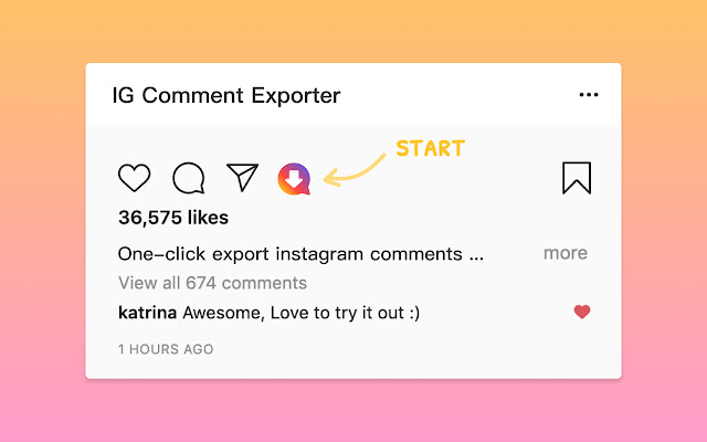 IGCommentExporter - Export Instagram Comment chrome谷歌浏览器插件_扩展第2张截图