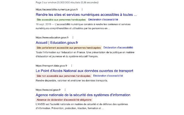 Ostendo - l'Accessibilité des sites français chrome谷歌浏览器插件_扩展第1张截图