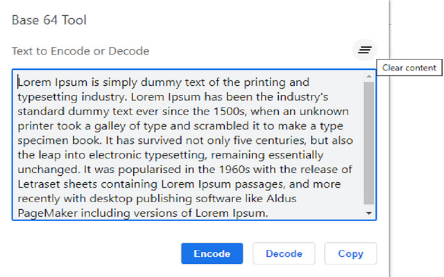 Base 64 encode and decode tool chrome谷歌浏览器插件_扩展第2张截图