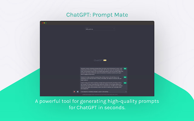 ChatGPT: Prompt Mate chrome谷歌浏览器插件_扩展第1张截图