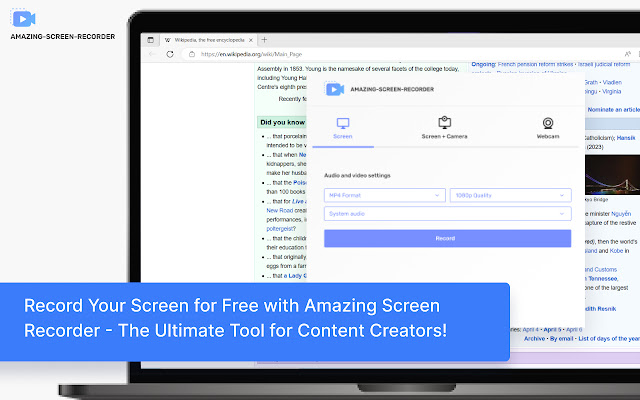 Amazing Screen Recorder chrome谷歌浏览器插件_扩展第1张截图