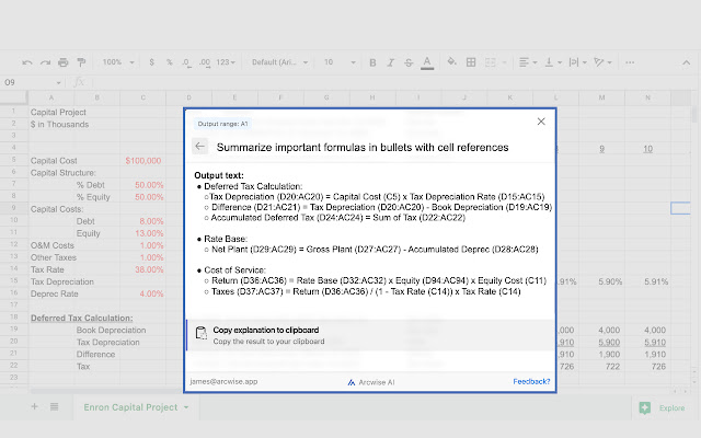 Arcwise AI – GPT Copilot for Sheets chrome谷歌浏览器插件_扩展第2张截图