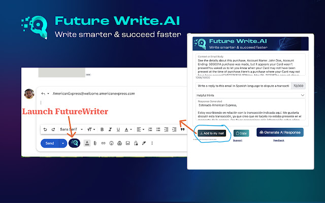 FutureWrite AI for Writing & More w/ ChatGPT chrome谷歌浏览器插件_扩展第2张截图