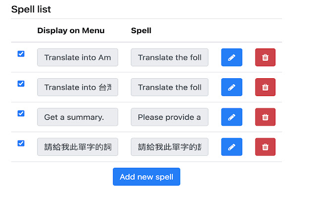 Spellbook for OpenAI Chat chrome谷歌浏览器插件_扩展第2张截图