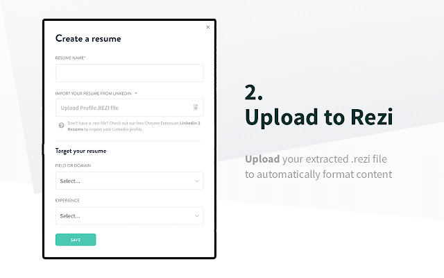 Profile to Resume - Rezi.ai chrome谷歌浏览器插件_扩展第2张截图