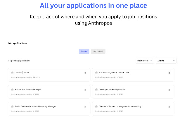 Anthropos - Autofill your job applications chrome谷歌浏览器插件_扩展第4张截图