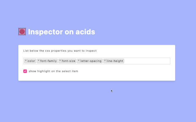 Inspector on acids chrome谷歌浏览器插件_扩展第4张截图