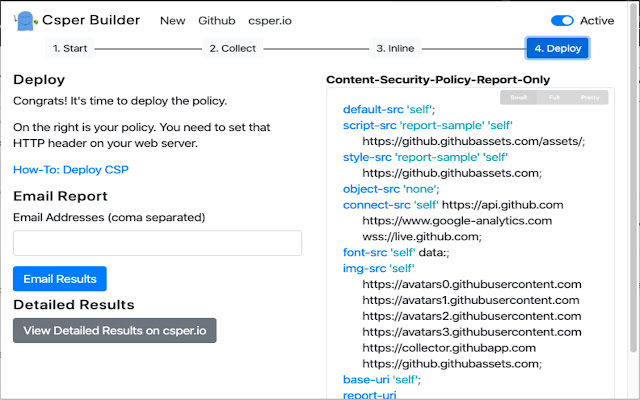 Content Security Policy (CSP) Generator chrome谷歌浏览器插件_扩展第4张截图