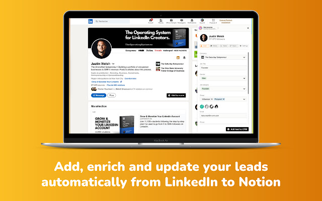 n-crmX: Notion + LinkedIn CRM chrome谷歌浏览器插件_扩展第1张截图