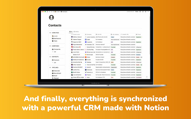 n-crmX: Notion + LinkedIn CRM chrome谷歌浏览器插件_扩展第5张截图