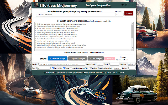 Effortless Midjourney chrome谷歌浏览器插件_扩展第2张截图